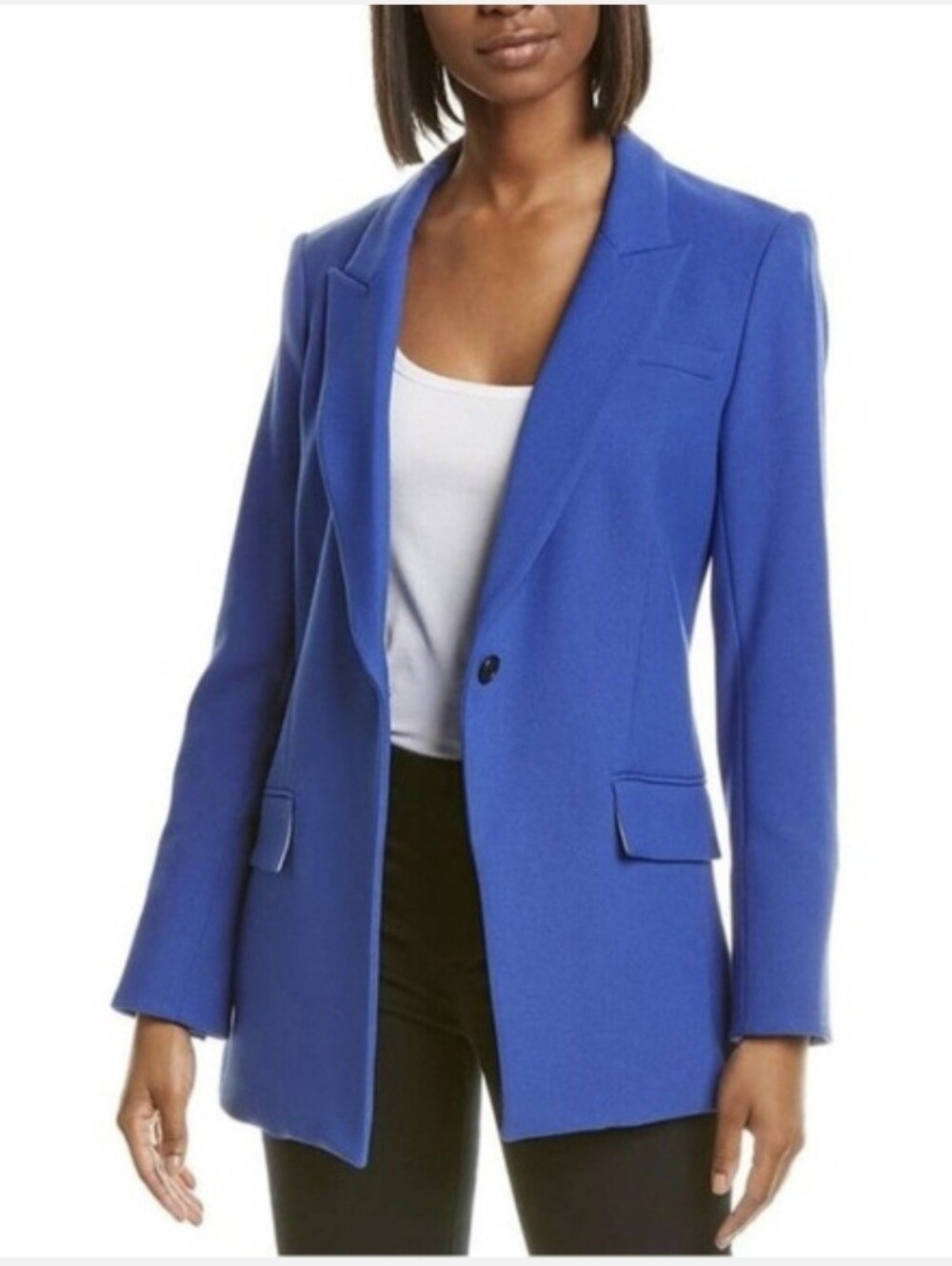 Veronica Beard Ultramarine Cobalt Blue Long Mathis Dickey Blazer Jacket - Picture 2 of 12